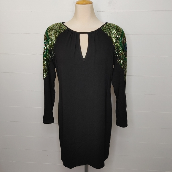 Trina Turk Dresses & Skirts - Trina Turk peacock sequin mini dress size 6